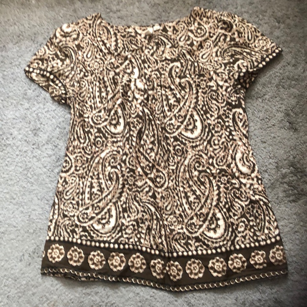 St. John's Bay Brown Paisley Tunic